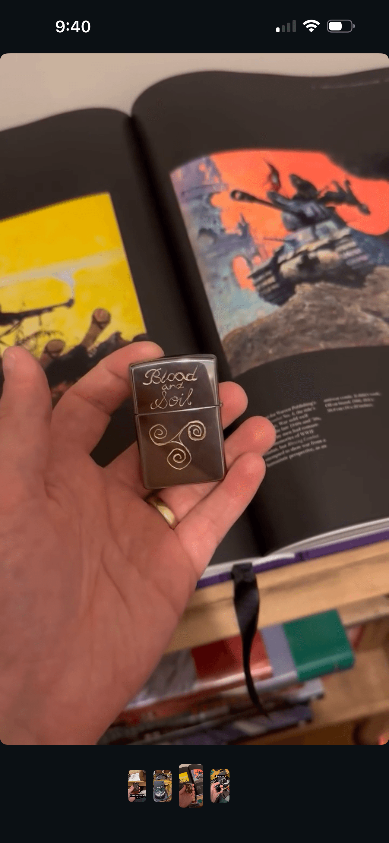 Hand Engraved Celtic Lighter